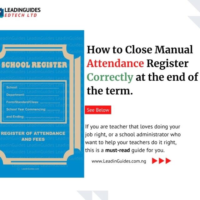 Closing Attendance Register Termly -